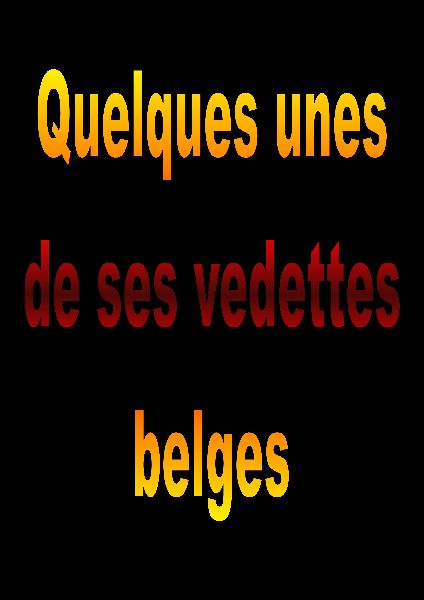 vedettes belges